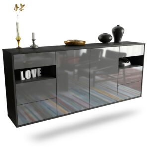 Sideboard Thornton, Grau, hängend (180x79x35cm)