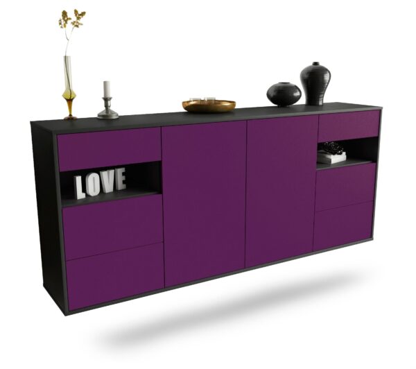 Sideboard Thornton, Lila, hängend (180x79x35cm)