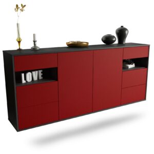 Sideboard Thornton, Bordeaux, hängend (180x79x35cm)