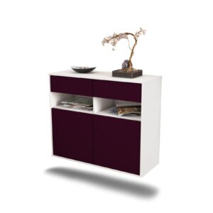 Sideboard North Las Vegas, Lila, hängend (92x79x35cm)