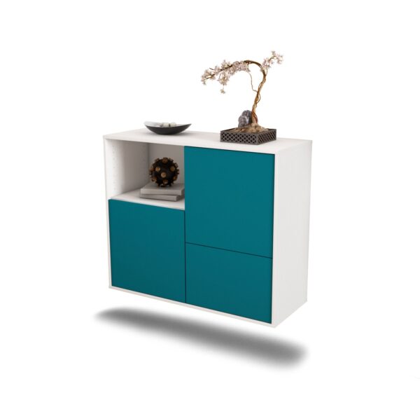 Sideboard Boise, Türkis, hängend (92x79x35cm)