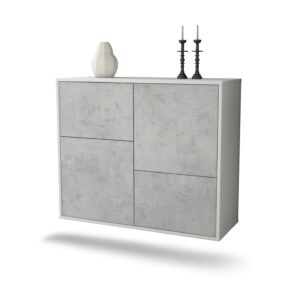 Sideboard Fremont, Beton, hängend (92x79x35cm)