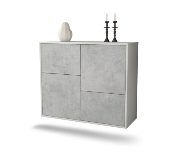Sideboard Fremont, Beton, hängend (92x79x35cm)