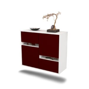 Sideboard Irvine, Bordeaux, hängend (92x79x35cm)