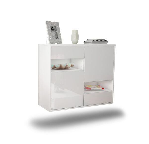 Sideboard Spokane, Weiß, hängend (92x79x35cm)
