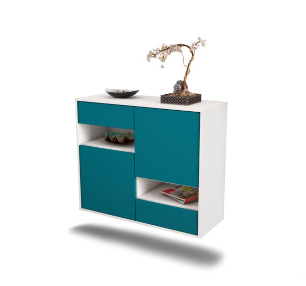 Sideboard Spokane, Türkis, hängend (92x79x35cm)