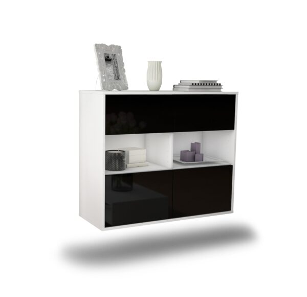 Sideboard Richmond, Schwarz, hängend (92x79x35cm)
