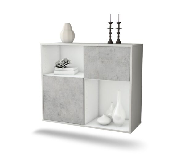 Sideboard Shreveport, Beton, hängend (92x79x35cm)