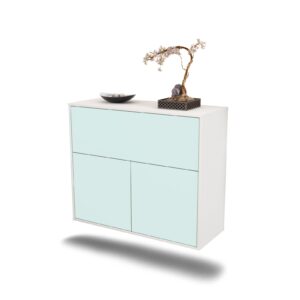 Sideboard Irving | hängend | Korpus Weiß | Front in Mint | 92x79x35cm (BxHxT)