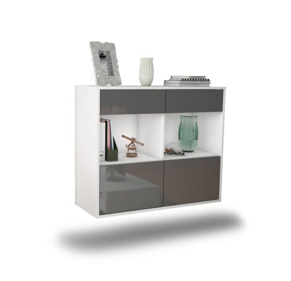 Sideboard Mobile, Grau, hängend (92x79x35cm)