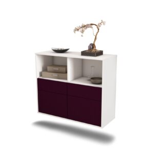 Sideboard Moreno Valley, Lila, hängend (92x79x35cm)