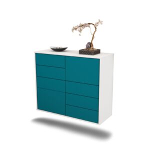 Sideboard Amarillo, Türkis, hängend (92x79x35cm)
