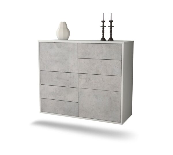 Sideboard Paradise, Beton, hängend (92x79x35cm)