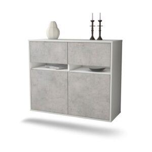 Sideboard Fort Lauderdale, Beton, hängend (92x79x35cm)