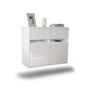 Sideboard Fort Lauderdale, Weiß, hängend (92x79x35cm)