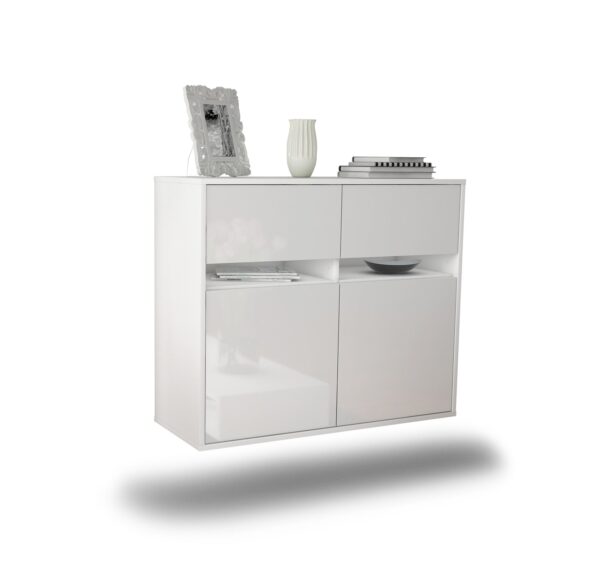 Sideboard Fort Lauderdale, Weiß, hängend (92x79x35cm)