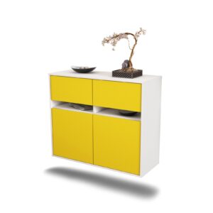 Sideboard Fort Lauderdale, Gelb, hängend (92x79x35cm)