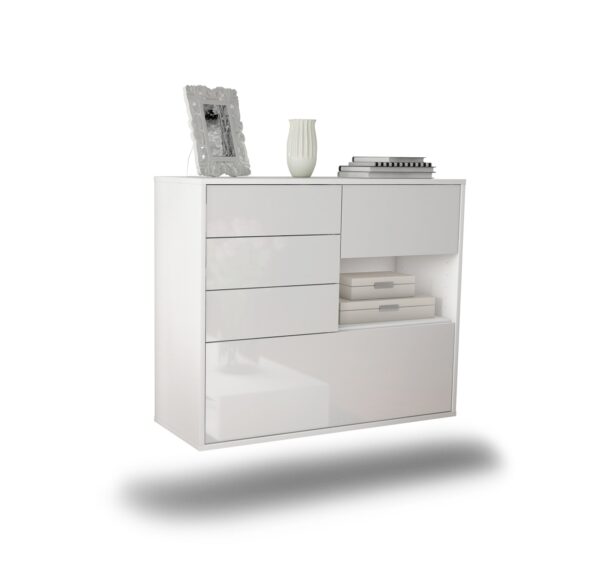 Sideboard Knoxville, Weiß, hängend (92x79x35cm)