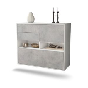 Sideboard Salt Lake City, Beton, hängend (92x79x35cm)