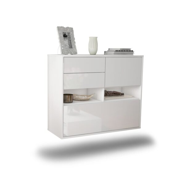 Sideboard Salt Lake City, Weiß, hängend (92x79x35cm)