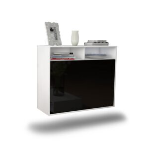 Sideboard Spring Valley, Schwarz, hängend (92x79x35cm)
