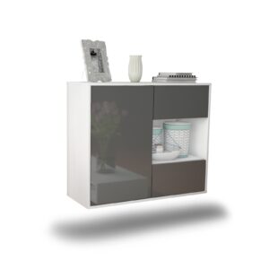 Sideboard Brownsville, Grau, hängend (92x79x35cm)