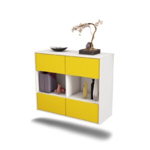 Sideboard Providence, Gelb, hängend (92x79x35cm)
