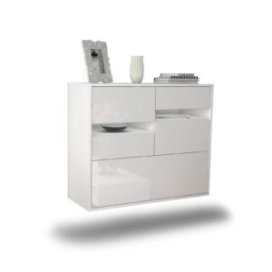 Sideboard Fayetteville, Weiß, hängend (92x79x35cm)