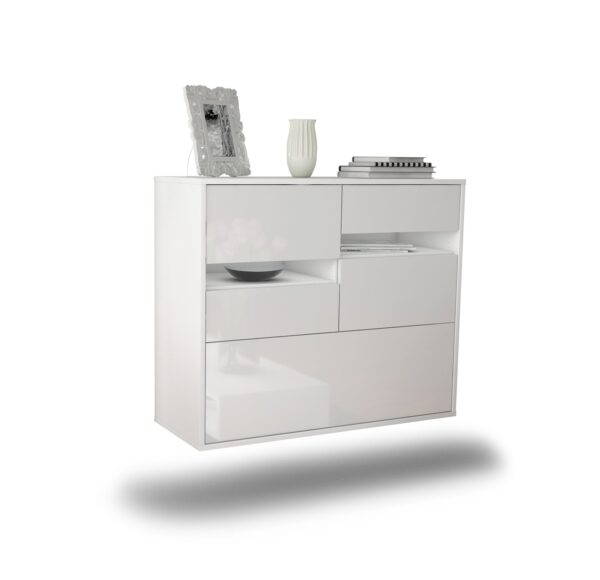 Sideboard Fayetteville, Weiß, hängend (92x79x35cm)