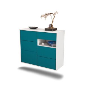 Sideboard Huntsville, Türkis, hängend (92x79x35cm)