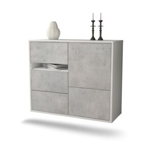 Sideboard Ontario, Beton, hängend (92x79x35cm)