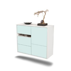 Sideboard Ontario | hängend | Korpus Weiß | Front in Mint | 92x79x35cm (BxHxT)