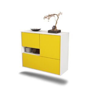 Sideboard Santa Clarita, Gelb, hängend (92x79x35cm)