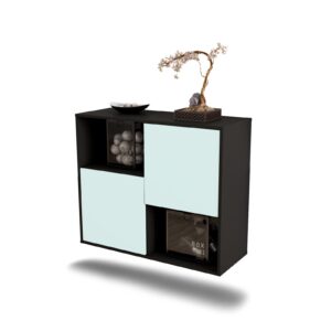 Sideboard Modesto | hängend | Korpus Anthrazit | Front in Mint | 92x79x35cm (BxHxT)