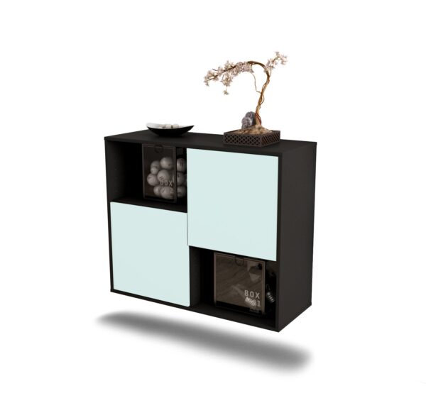 Sideboard Modesto | hängend | Korpus Anthrazit | Front in Mint | 92x79x35cm (BxHxT)