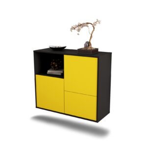 Sideboard Boise, Gelb, hängend (92x79x35cm)