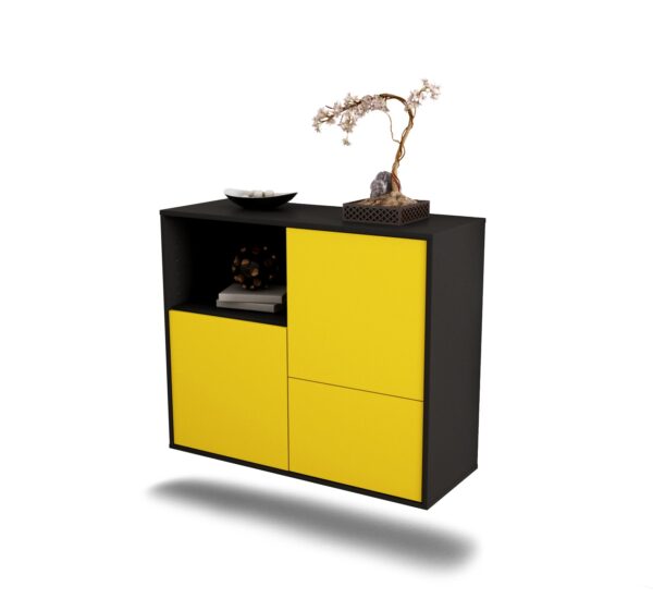 Sideboard Boise, Gelb, hängend (92x79x35cm)