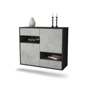 Sideboard Spokane, Beton, hängend (92x79x35cm)