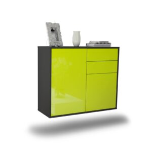 Sideboard Huntington Beach, Grün, hängend (92x79x35cm)