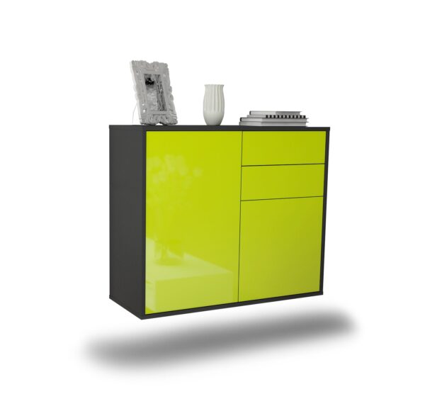 Sideboard Huntington Beach, Grün, hängend (92x79x35cm)