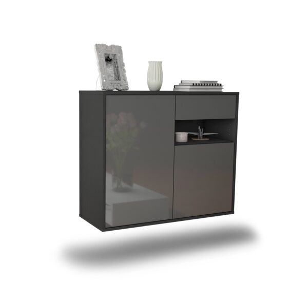 Sideboard Augusta, Grau, hängend (92x79x35cm)