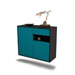 Sideboard Augusta, Türkis, hängend (92x79x35cm)