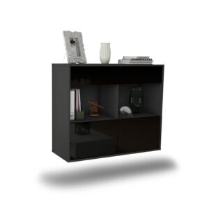 Sideboard Mobile, Schwarz, hängend (92x79x35cm)