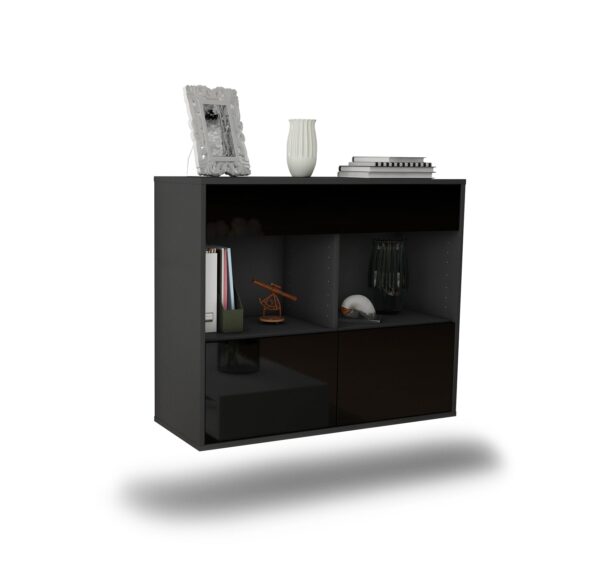 Sideboard Mobile, Schwarz, hängend (92x79x35cm)