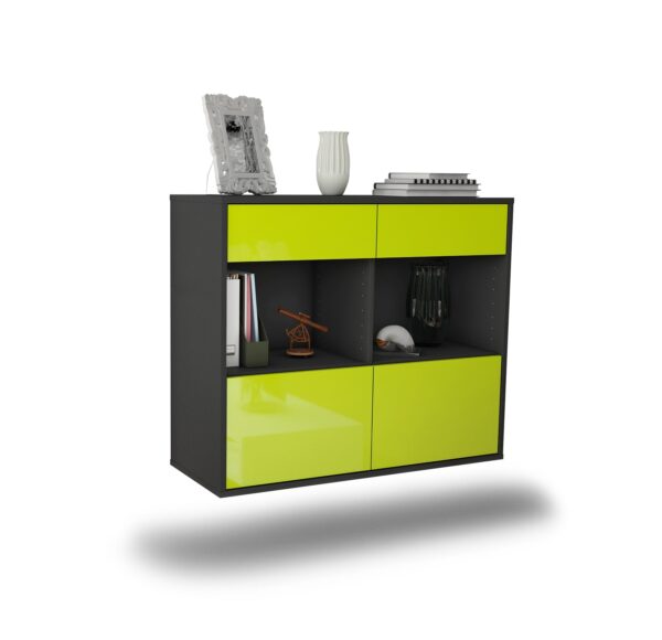 Sideboard Mobile, Grün, hängend (92x79x35cm)