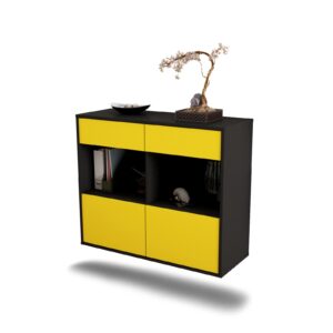 Sideboard Mobile, Gelb, hängend (92x79x35cm)