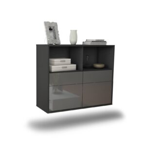 Sideboard Moreno Valley, Grau, hängend (92x79x35cm)