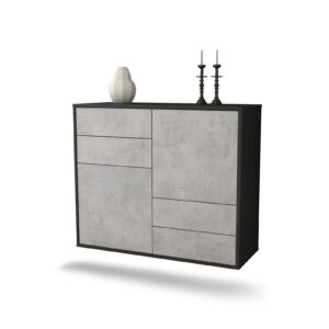 Sideboard Little Rock, Beton, hängend (92x79x35cm)