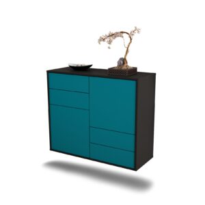 Sideboard Little Rock, Türkis, hängend (92x79x35cm)