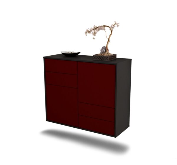 Sideboard Little Rock, Bordeaux, hängend (92x79x35cm)